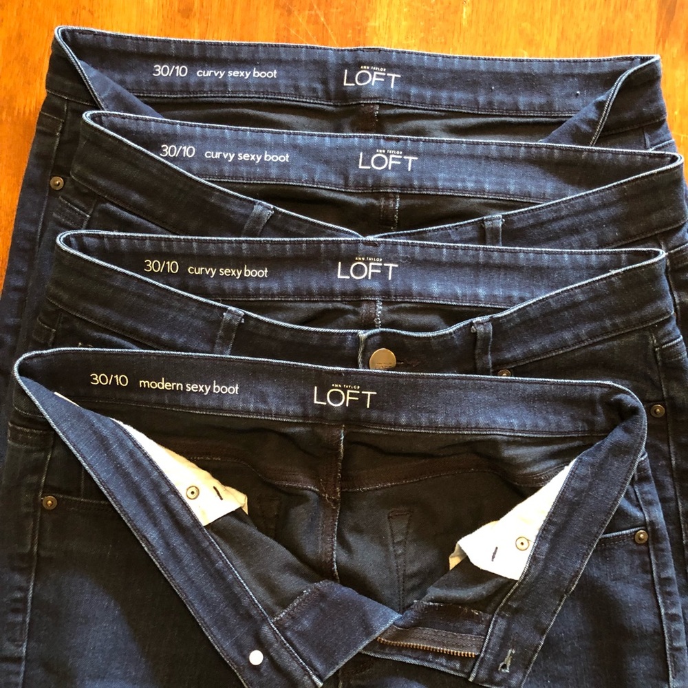 4 size 30/10 Loft blue indigo jeans